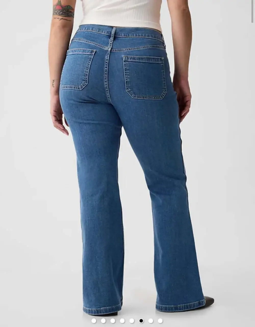 GAP High Rise '70s Flare Jeans, Sz 28/6R - Picture 4 of 10